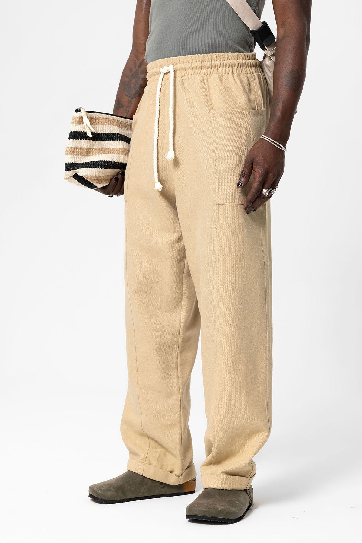 Baggy Linen Pants with Side Pockets