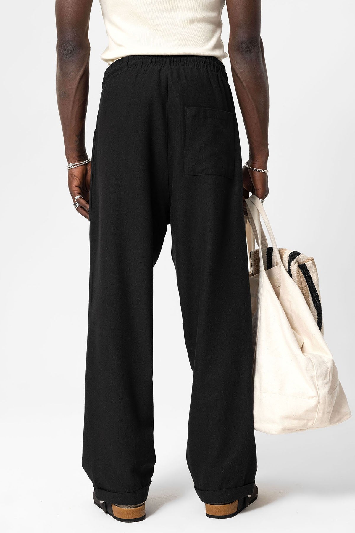 Baggy Linen Pants with Side Pockets