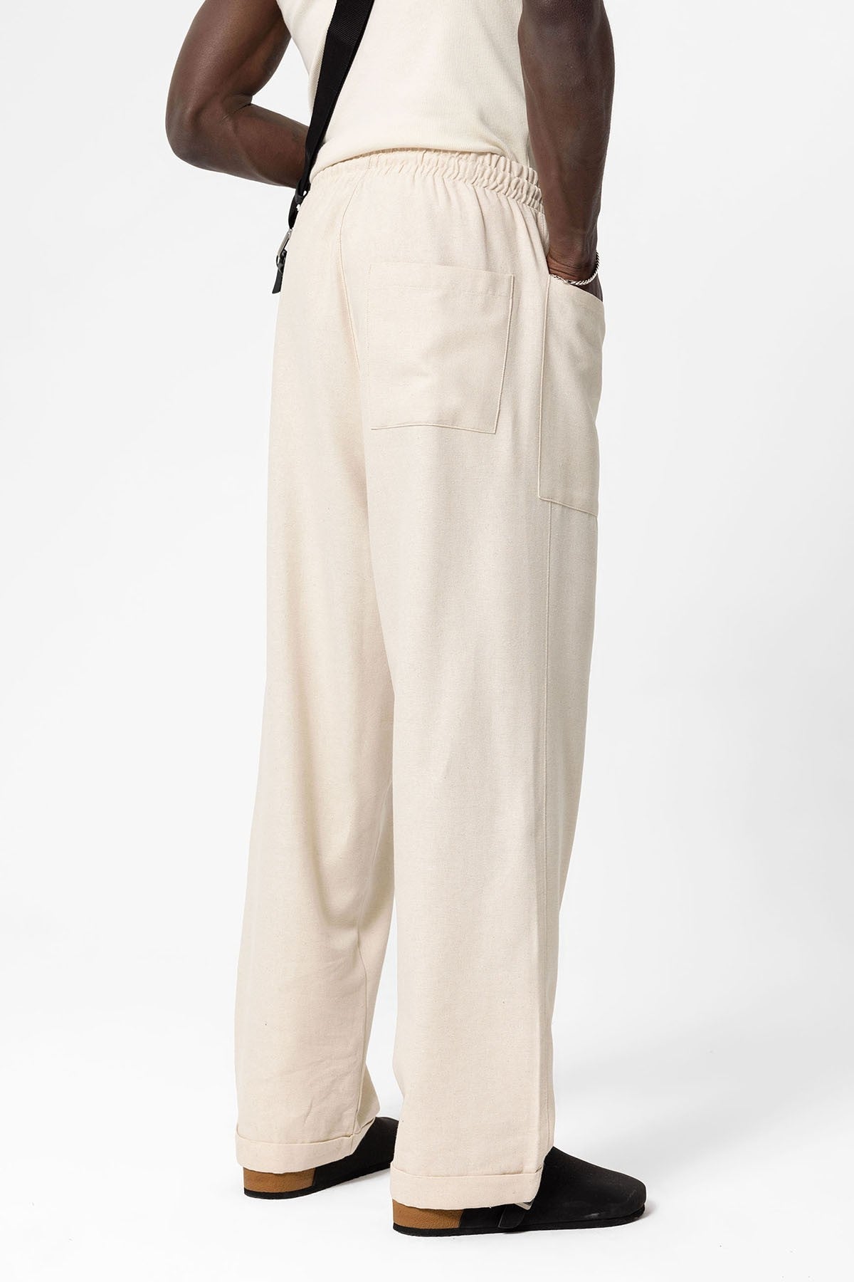 Baggy Linen Pants with Side Pockets