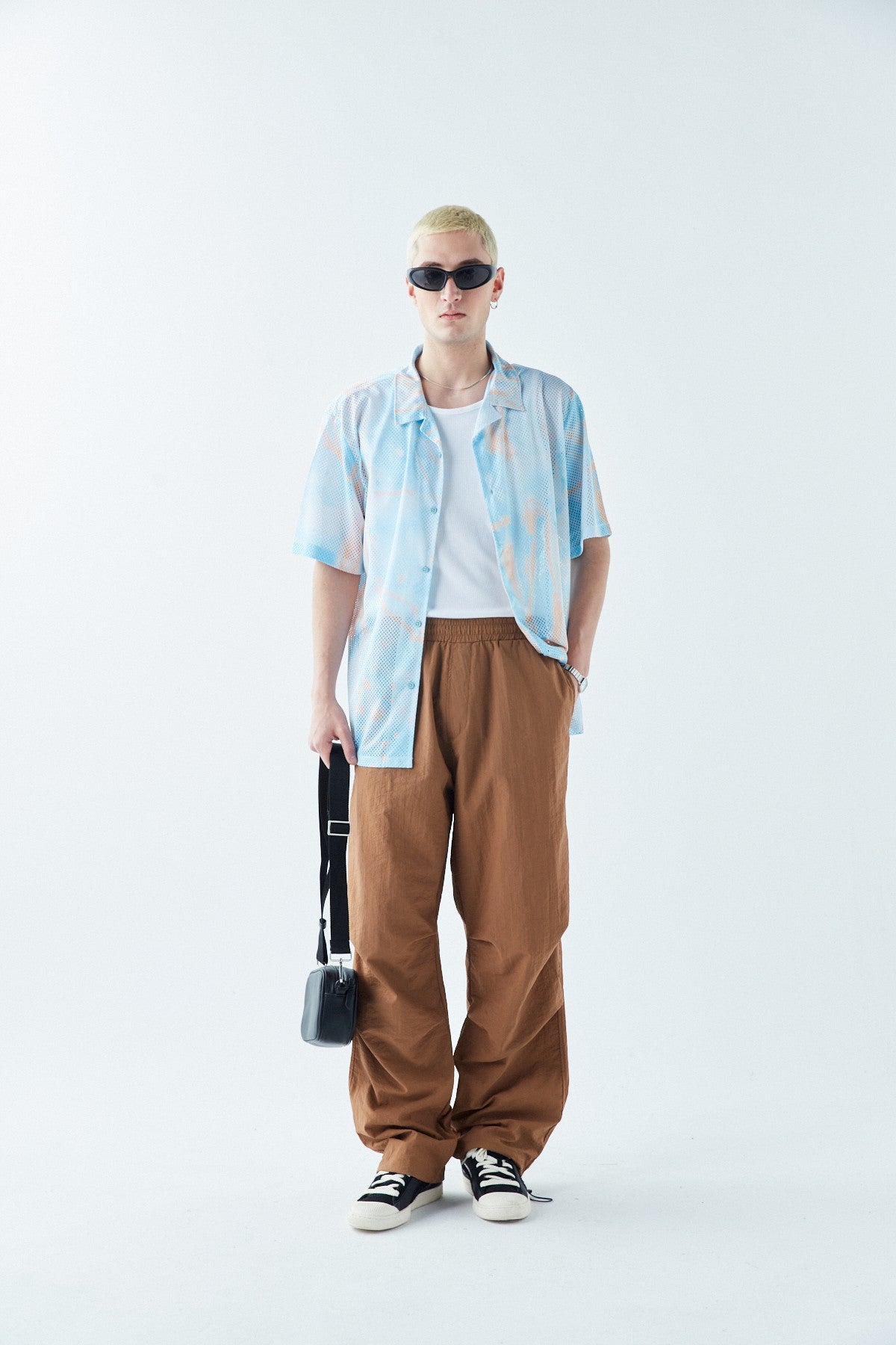Patterned, Ribbed Oversized Shirt