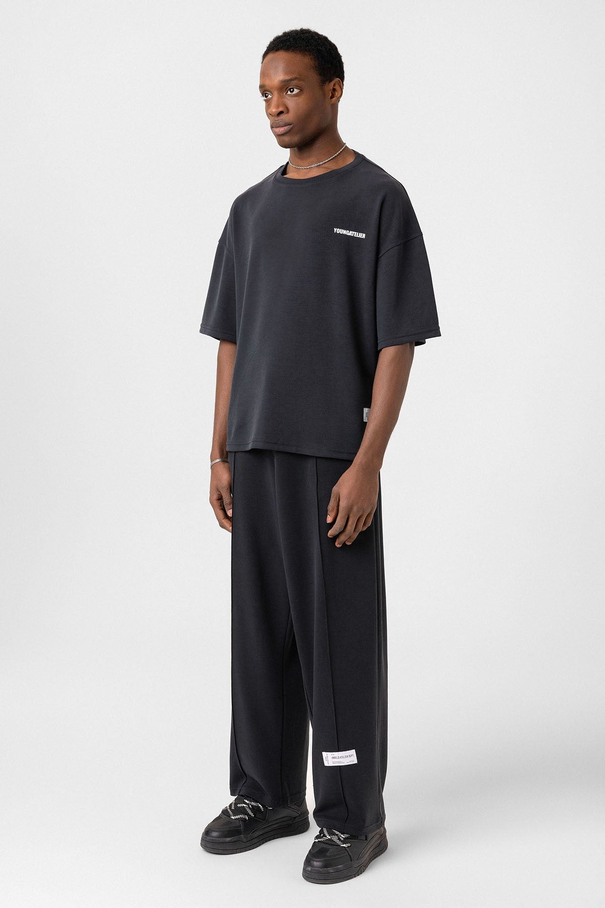 Label: Detailed Oversized Modal Fabric Sweatsuit Set