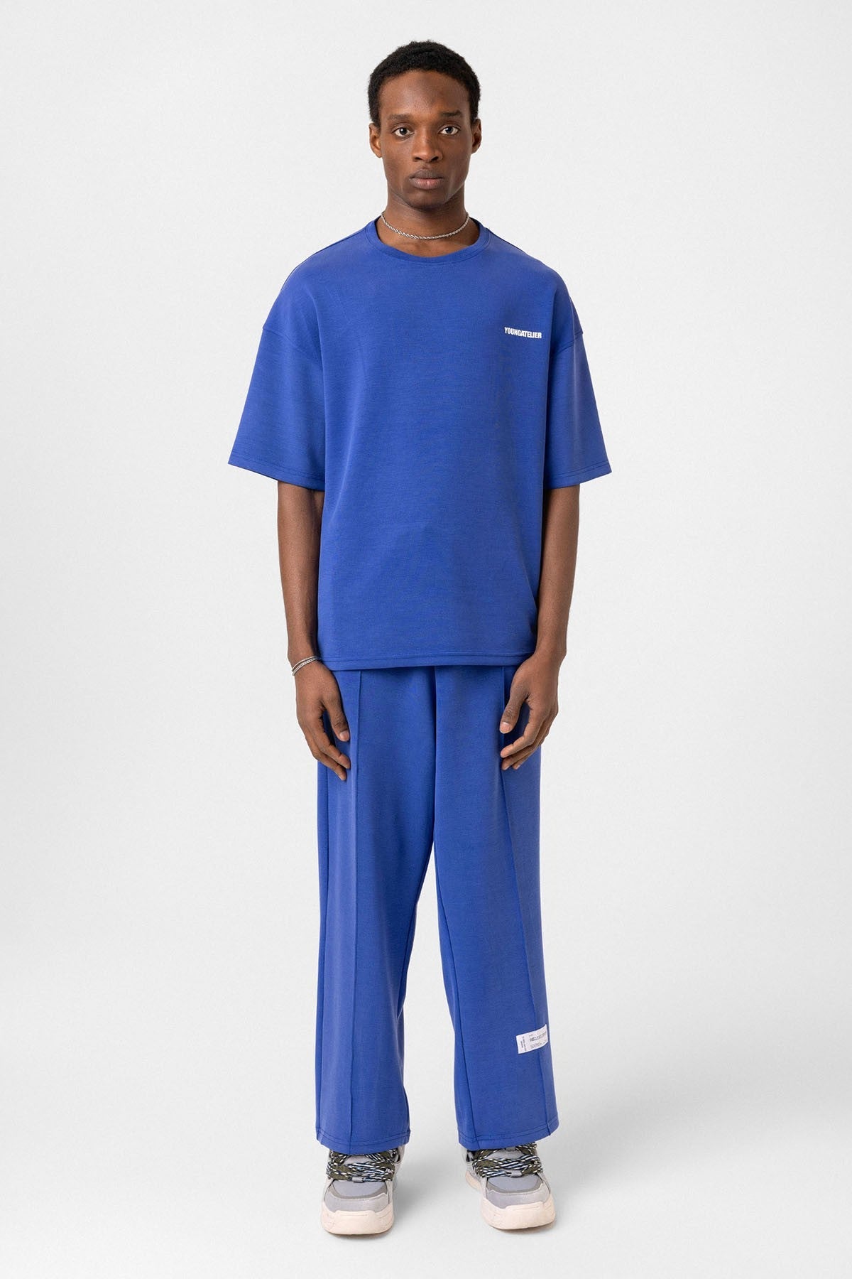 Label: Detailed Oversized Modal Fabric Sweatsuit Set
