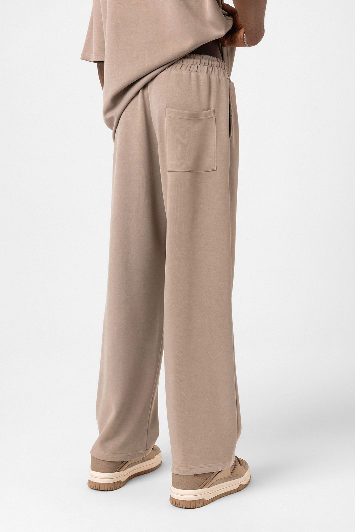 Label: Detailed Oversized Modal Fabric Sweatsuit Set