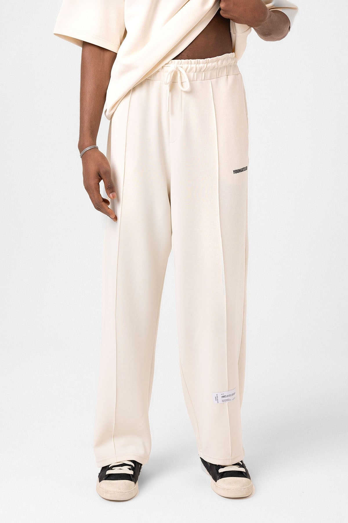 Label: Detailed Oversized Modal Fabric Sweatsuit Set