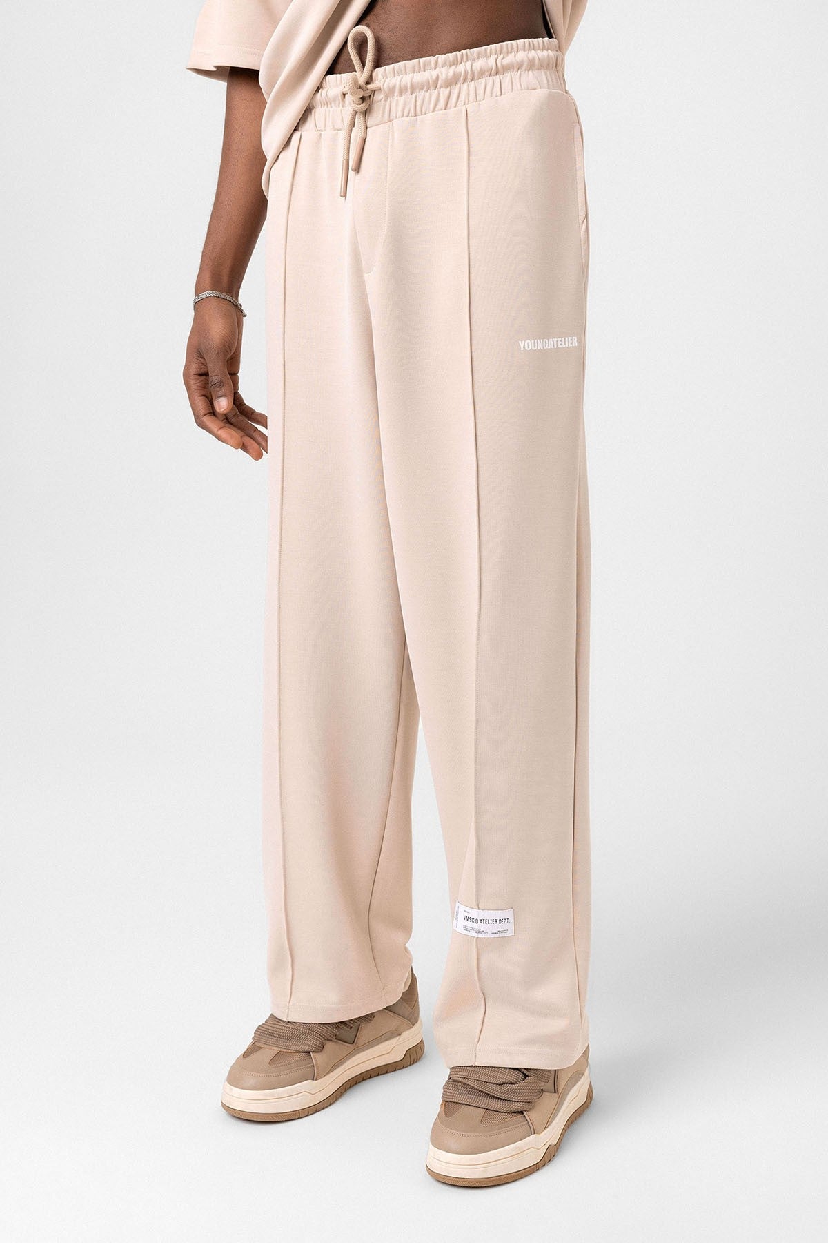 Label: Detailed Oversized Modal Fabric Sweatsuit Set
