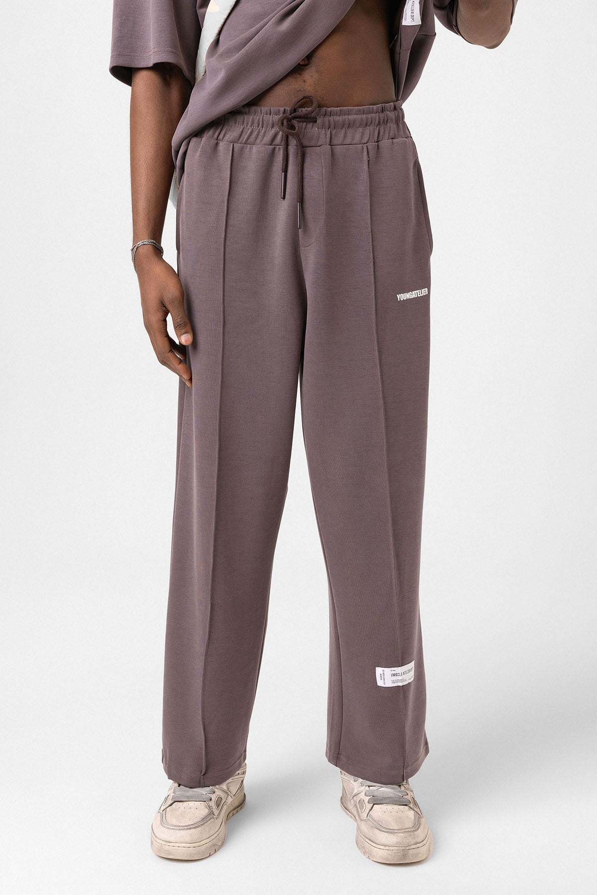 Label: Detailed Oversized Modal Fabric Sweatsuit Set