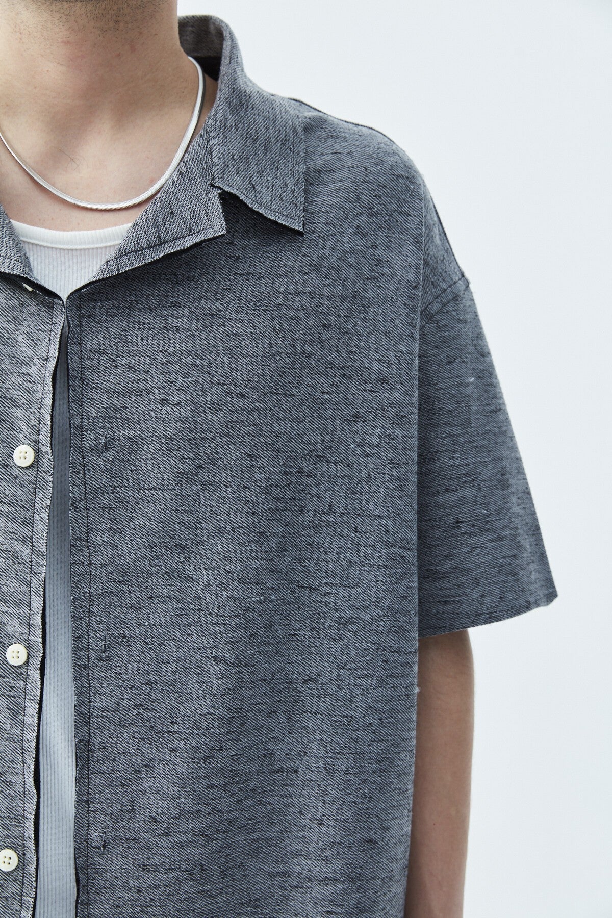 Oversized Knitted Linen Shirt
