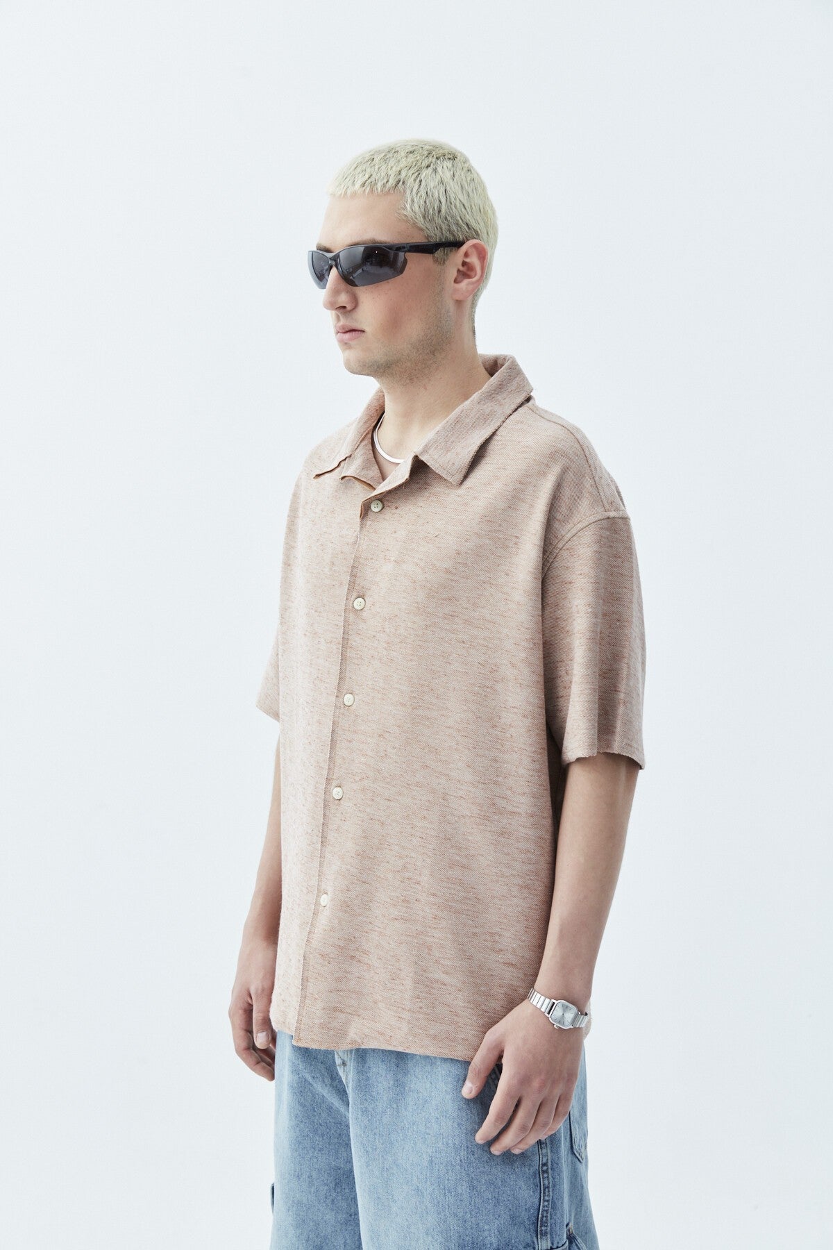 Oversized Knitted Linen Shirt
