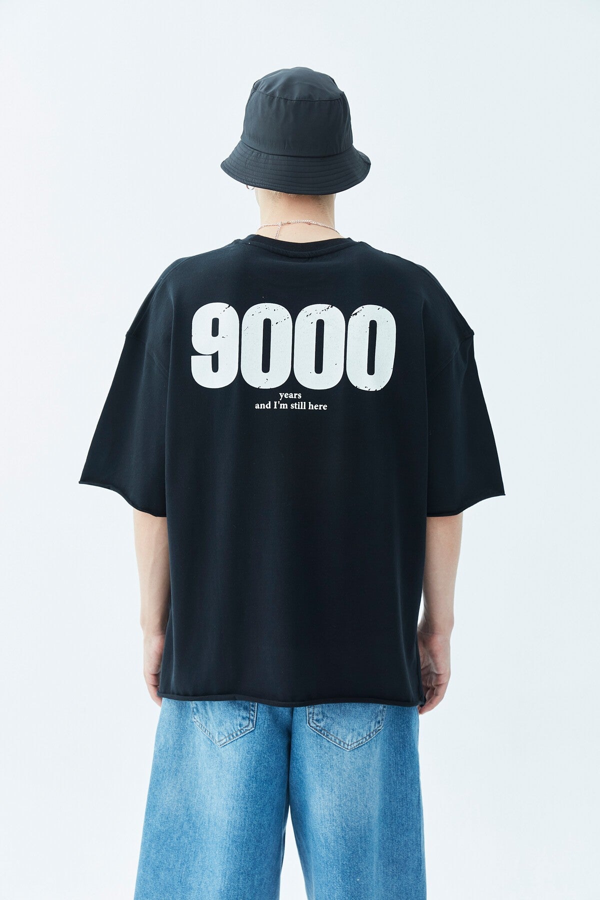 9000 Printed Oversized T-Shirt - Ecru