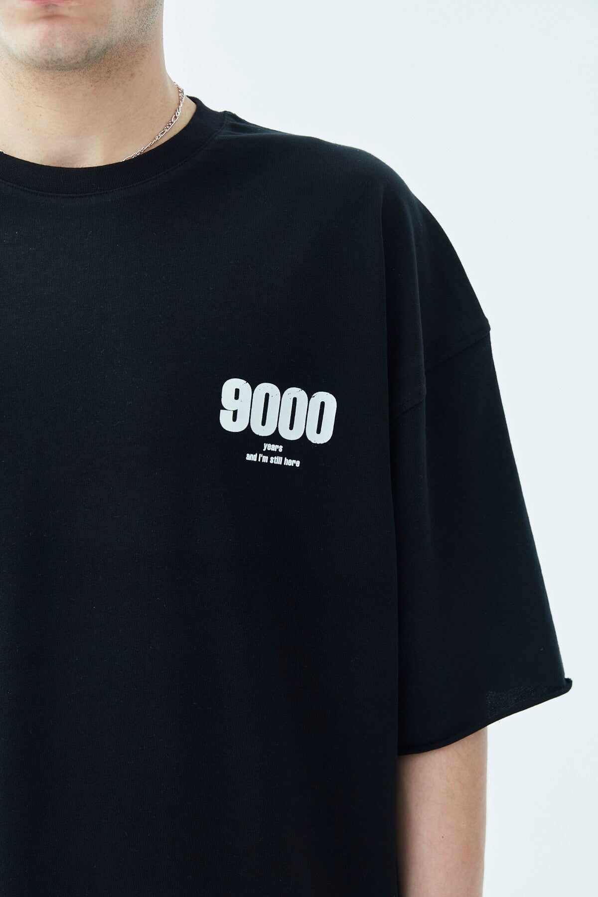 9000 Printed Oversized T-Shirt - Ecru