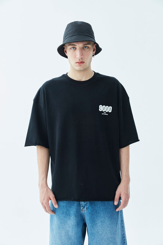 9000 Printed Oversized T-Shirt - Ecru