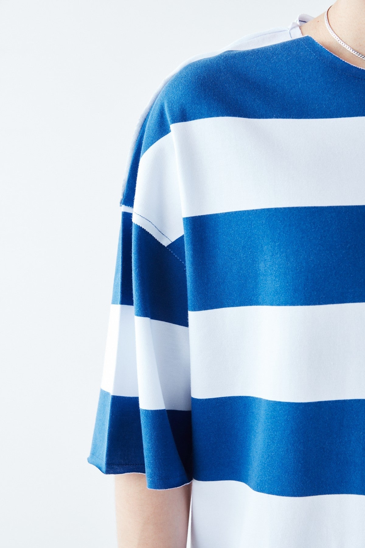 Oversized 100% Cotton T-Shirt with Digital Print Stripes