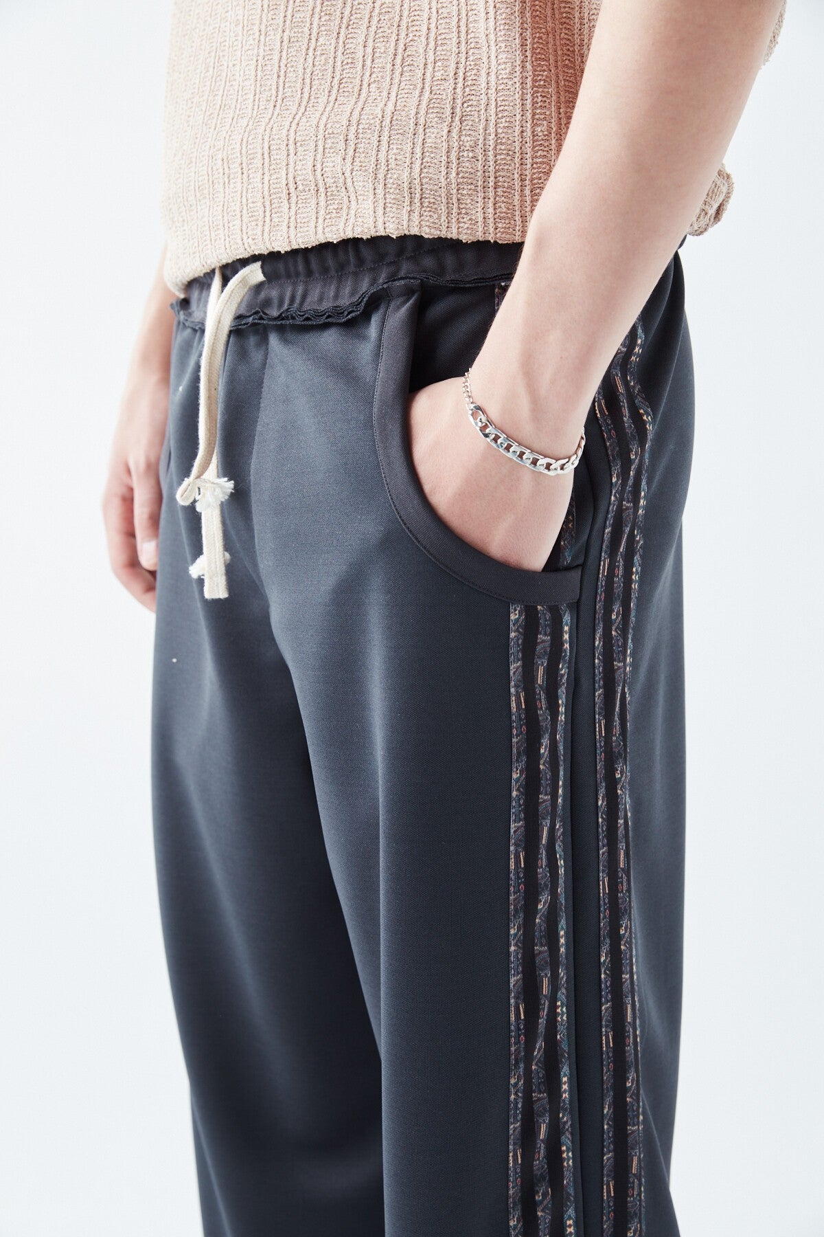 Baggy Sweatpants with Striped Details