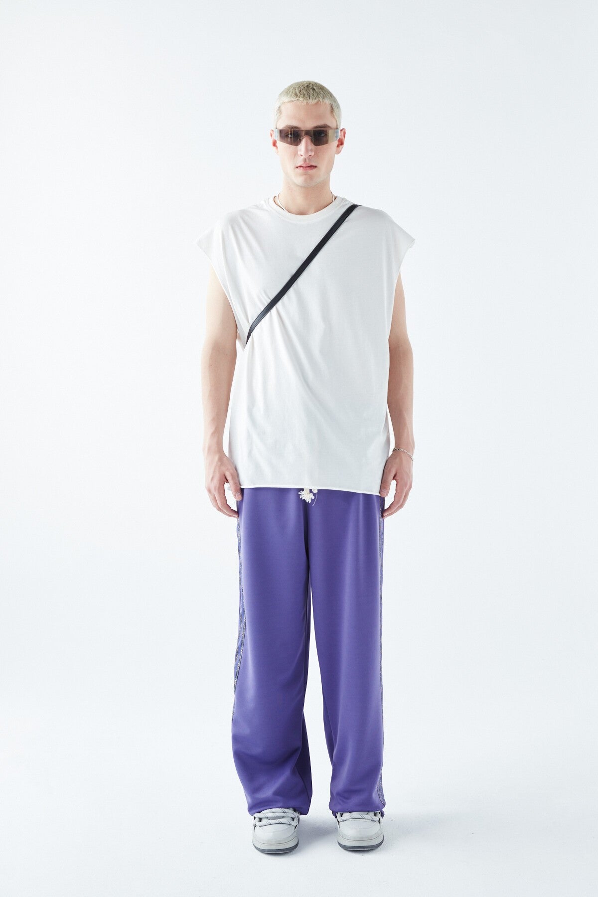 Baggy Sweatpants with Striped Details