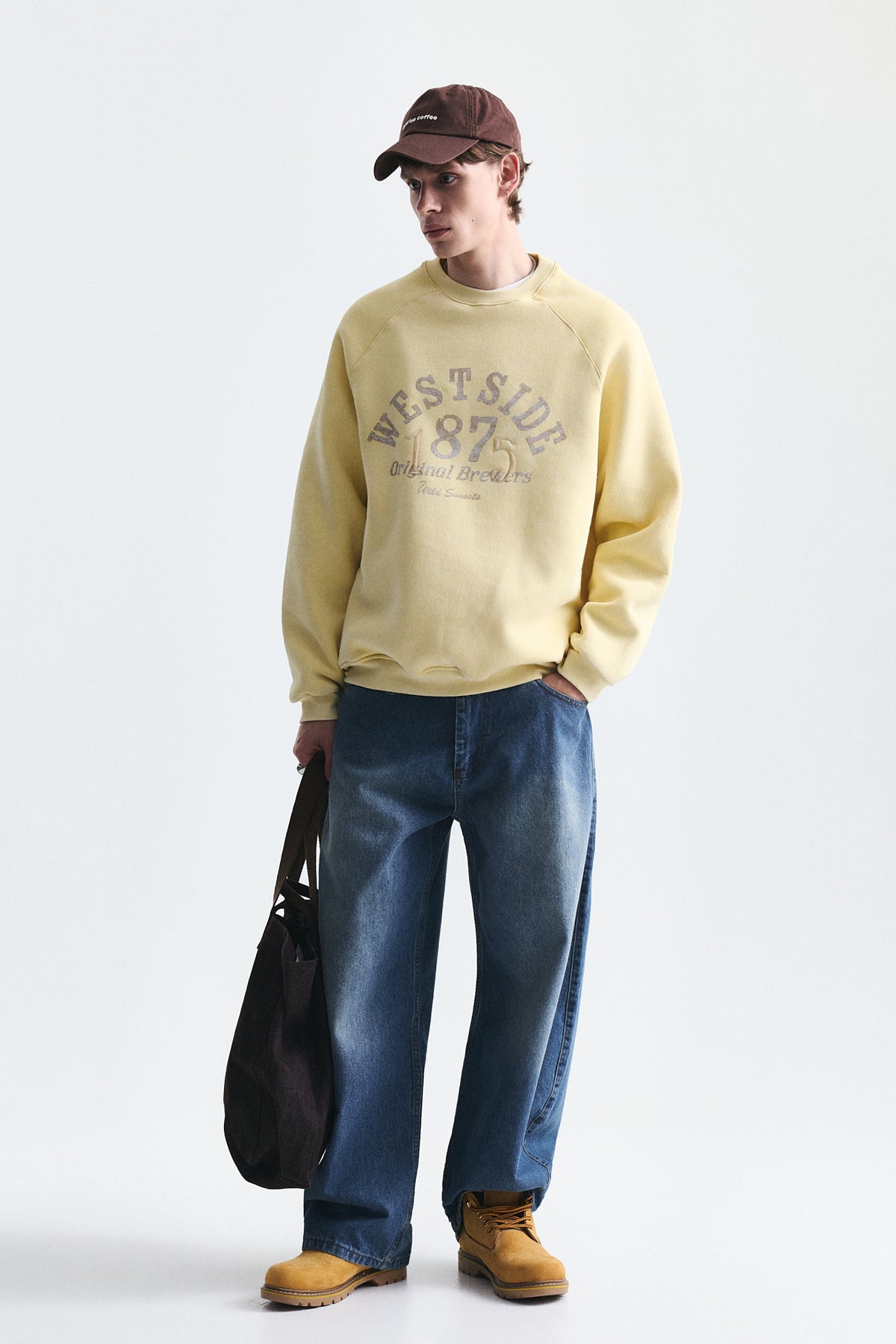 Oversized Printed Crew-Neck Sweatshirt