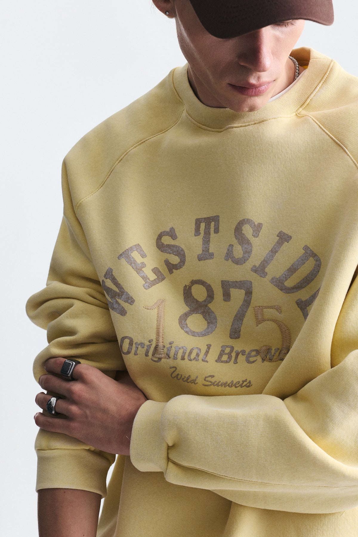 Oversized Printed Crew-Neck Sweatshirt