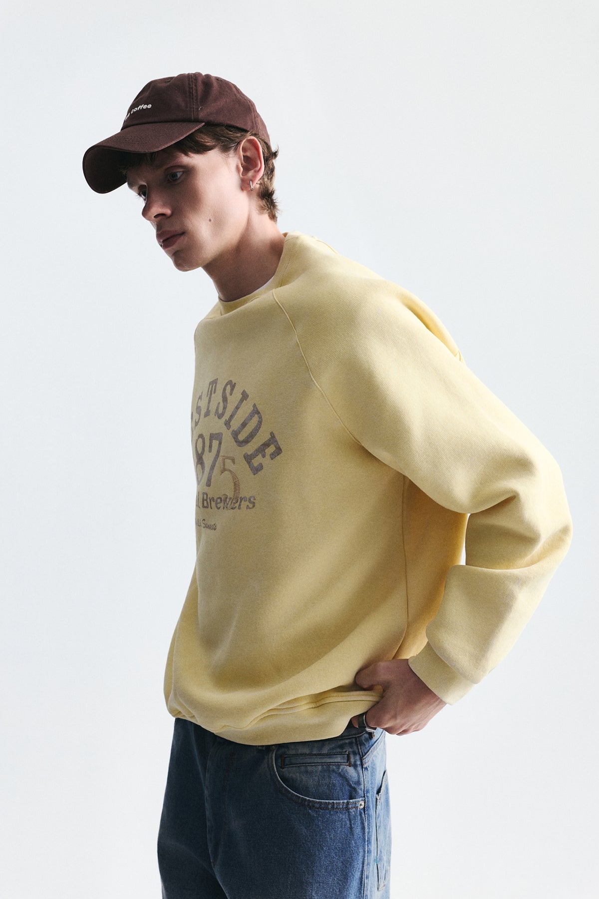 Oversized Printed Crew-Neck Sweatshirt