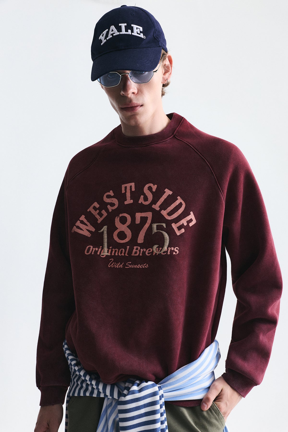 Oversized Printed Crew-Neck Sweatshirt
