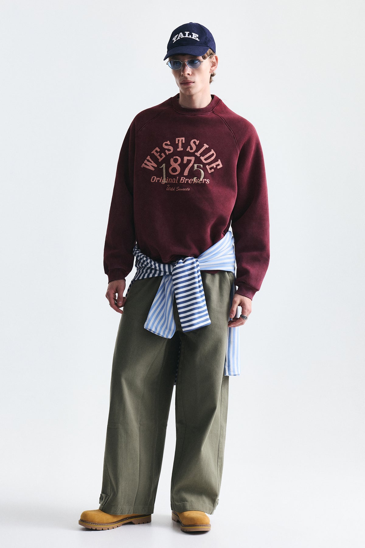 Oversized Printed Crew-Neck Sweatshirt