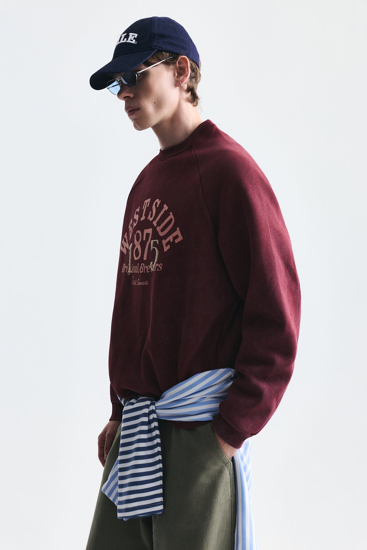 Oversized Printed Crew-Neck Sweatshirt