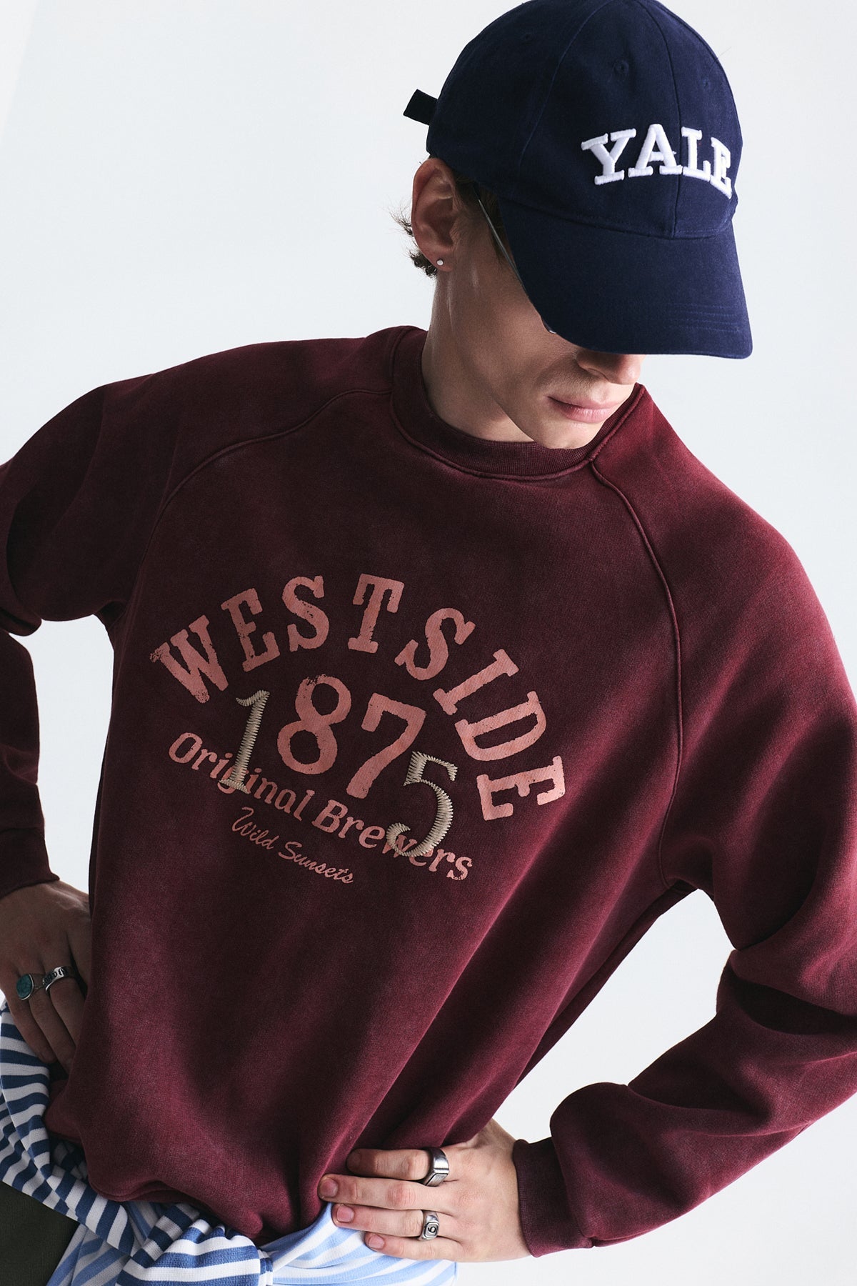 Oversized Printed Crew-Neck Sweatshirt