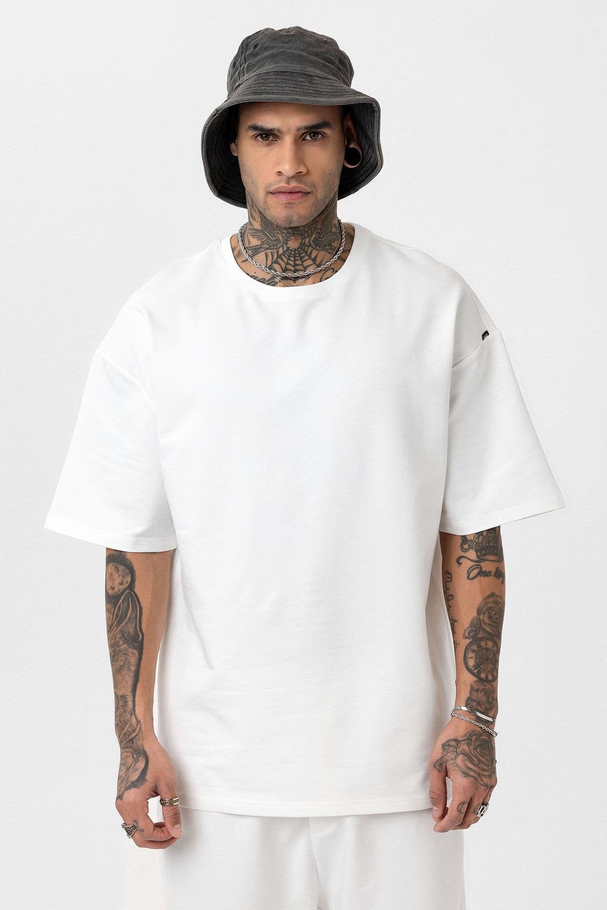 Basic Oversized Sweatsuit Set with Elastic Cuffs