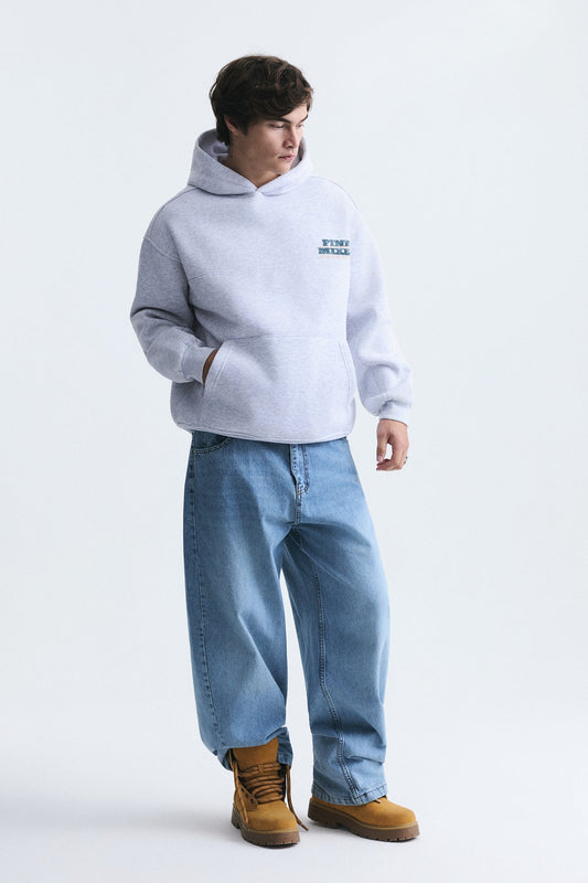 Oversized Washable Hooded Sweatshirt