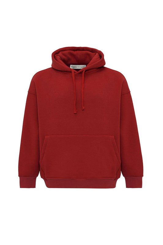 Basic Oversized Hooded Sweatshirt with Pockets