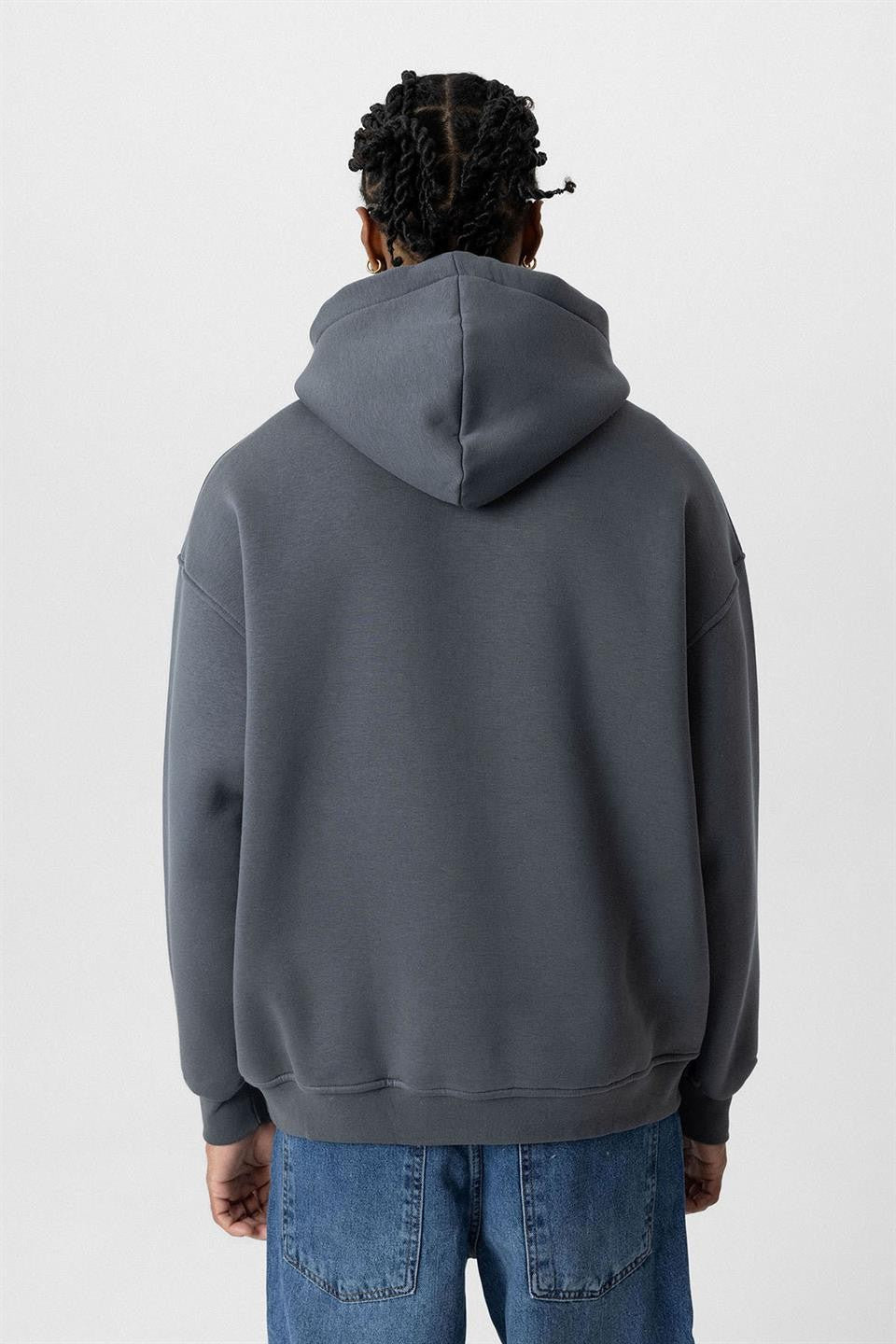 Basic Oversized Hooded Sweatshirt with Pockets
