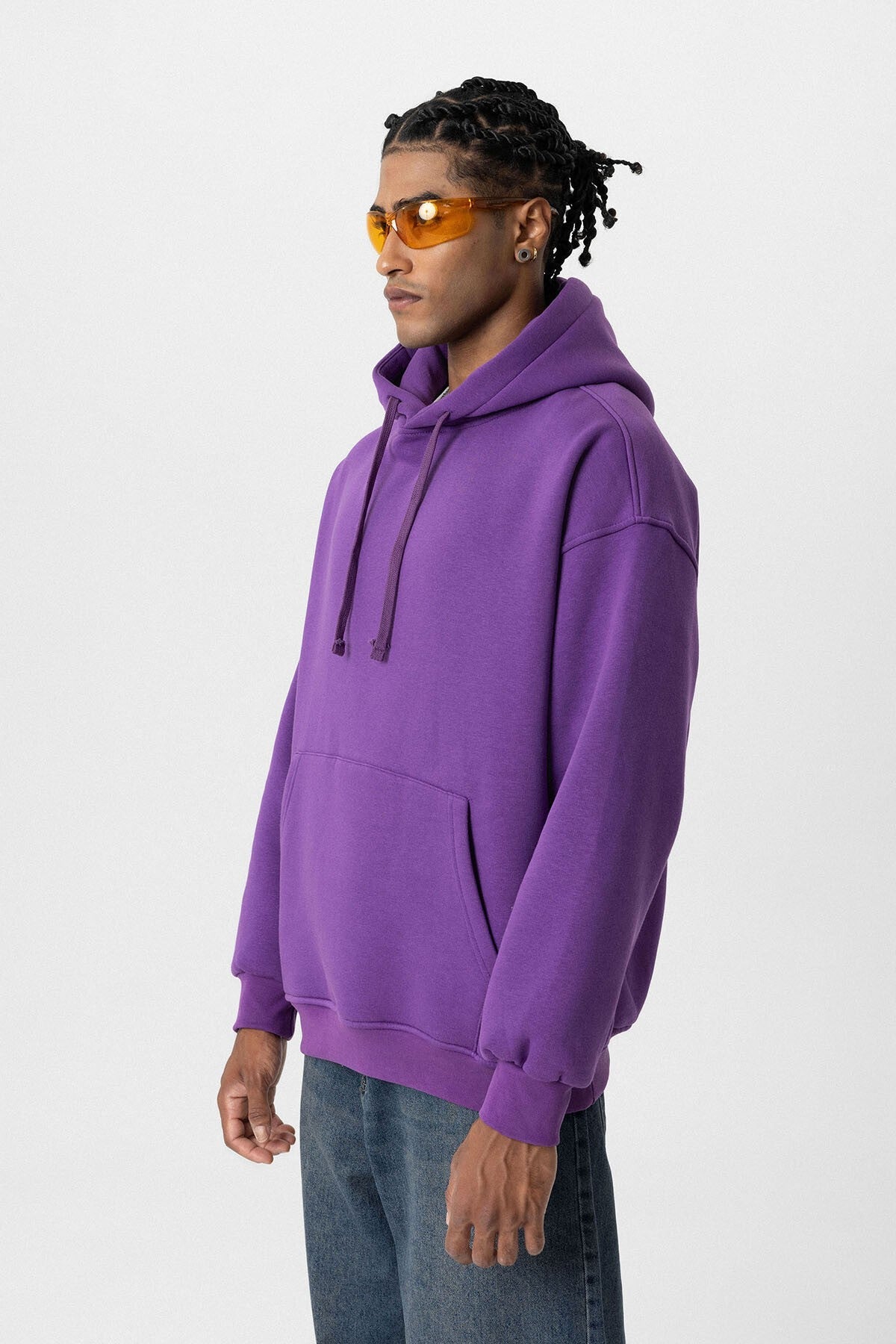 Basic Oversized Hooded Sweatshirt with Pockets