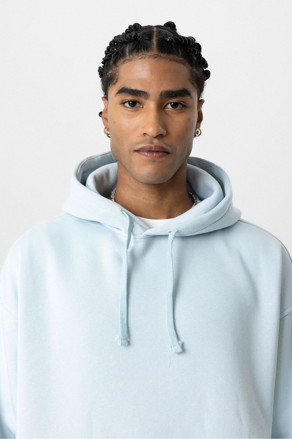 Basic Oversized Hooded Sweatshirt with Pockets