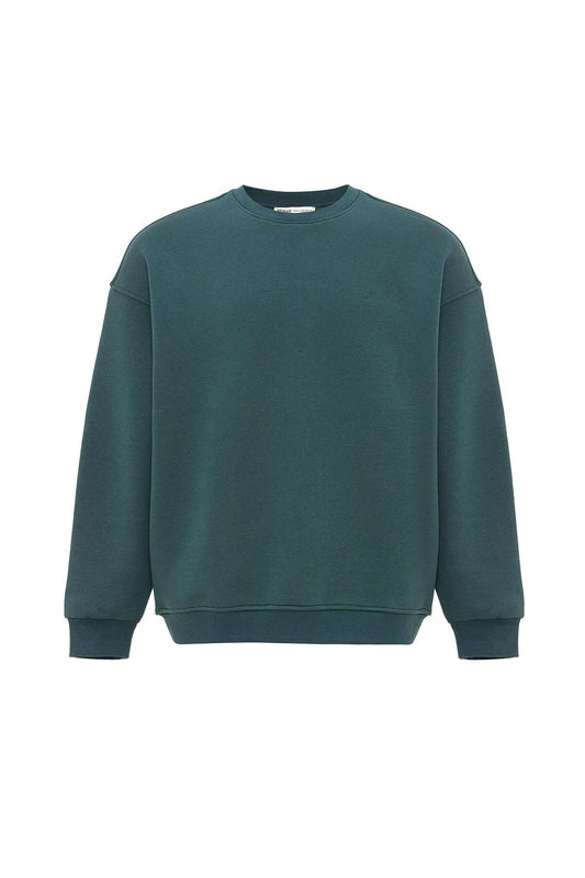Basic Oversized Crew-Neck Sweatshirt