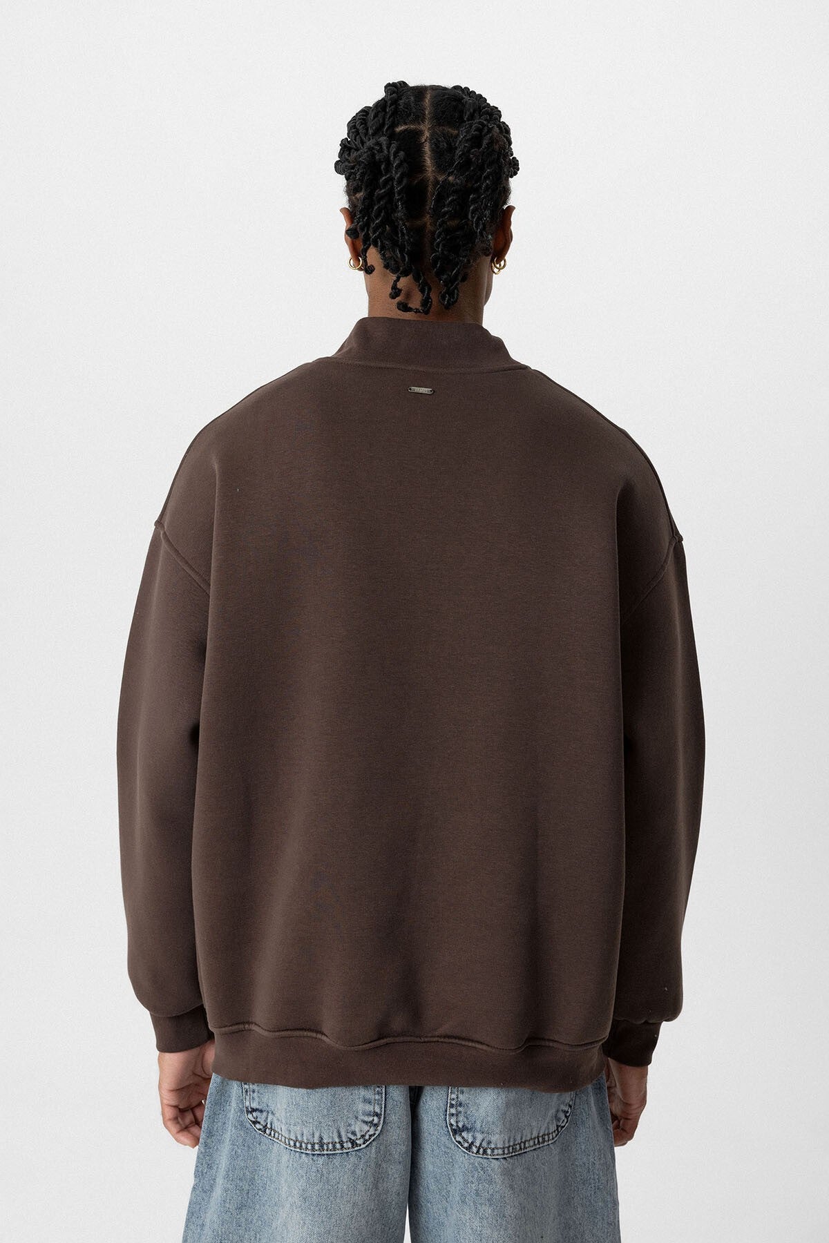 Basic Oversized Crew-Neck Sweatshirt