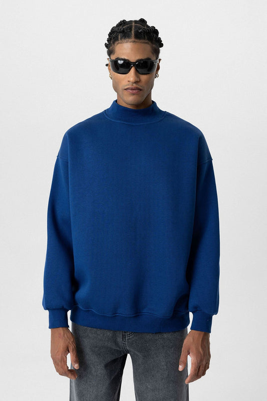 Basic Oversized Crew-Neck Sweatshirt