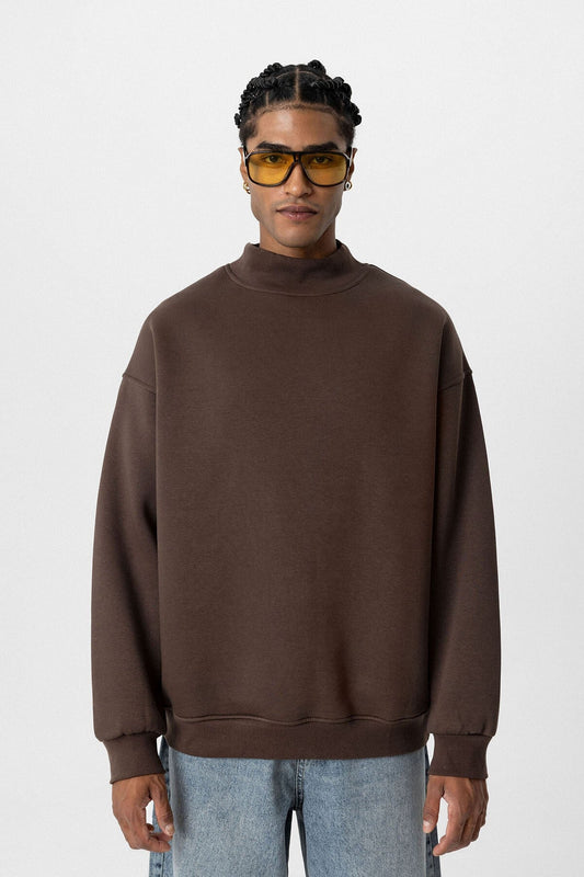 Basic Oversized Crew-Neck Sweatshirt