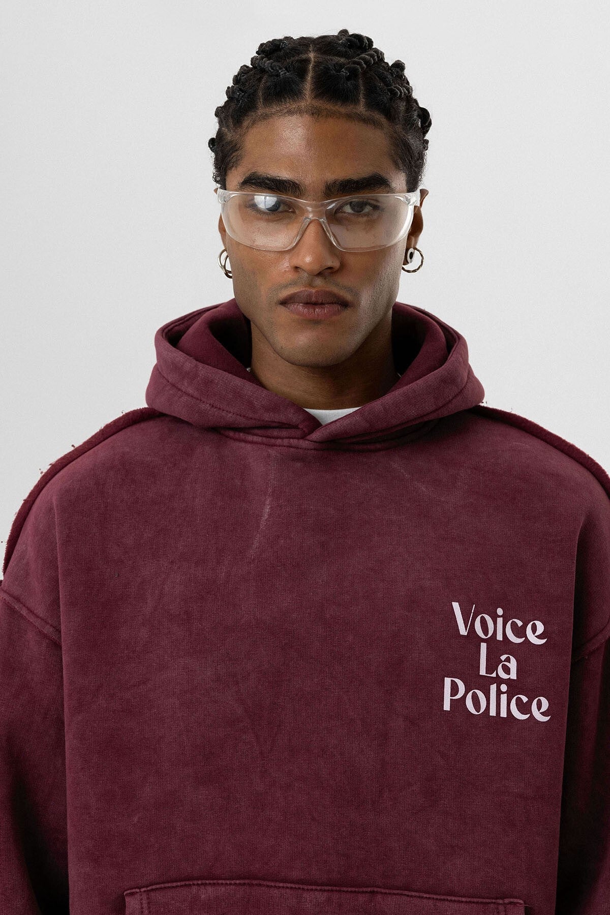 Oversized Hooded Sweatshirt with Back Print V10-06