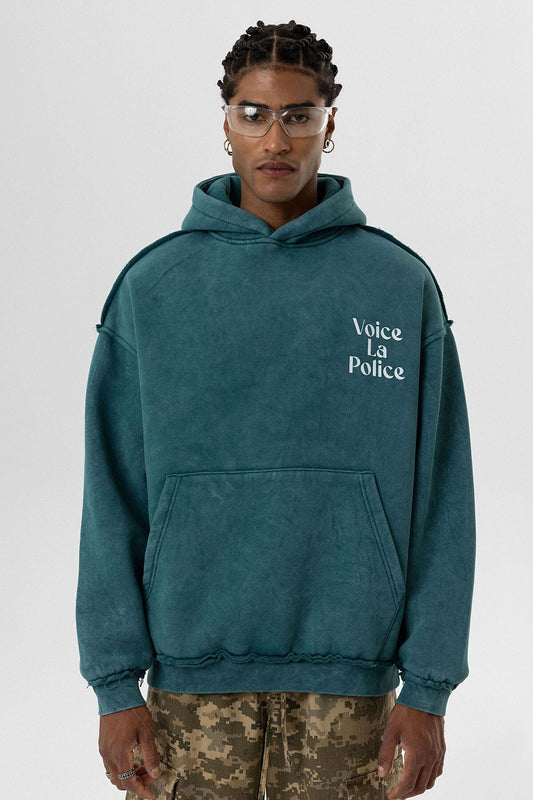 Oversized Hooded Sweatshirt with Back Print V10-06