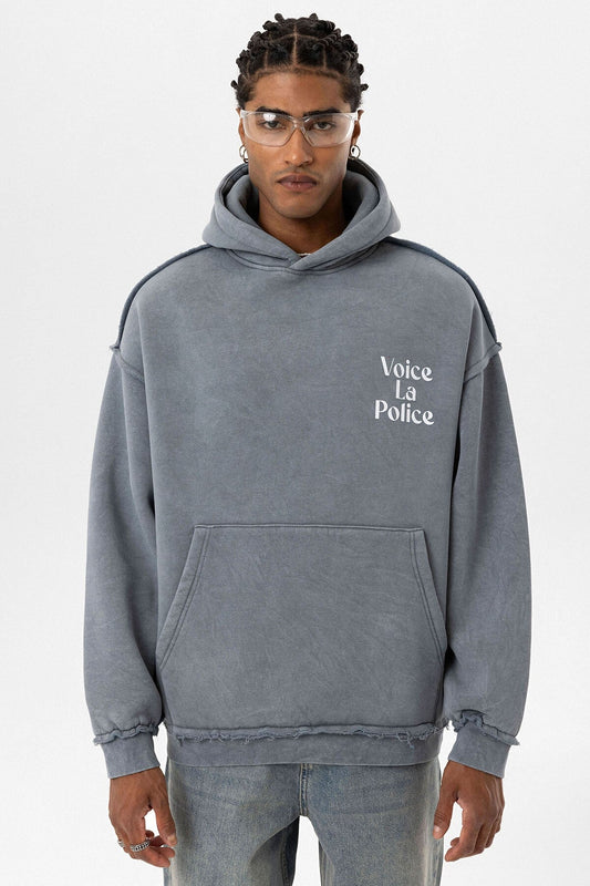 Oversized Hooded Sweatshirt with Back Print
