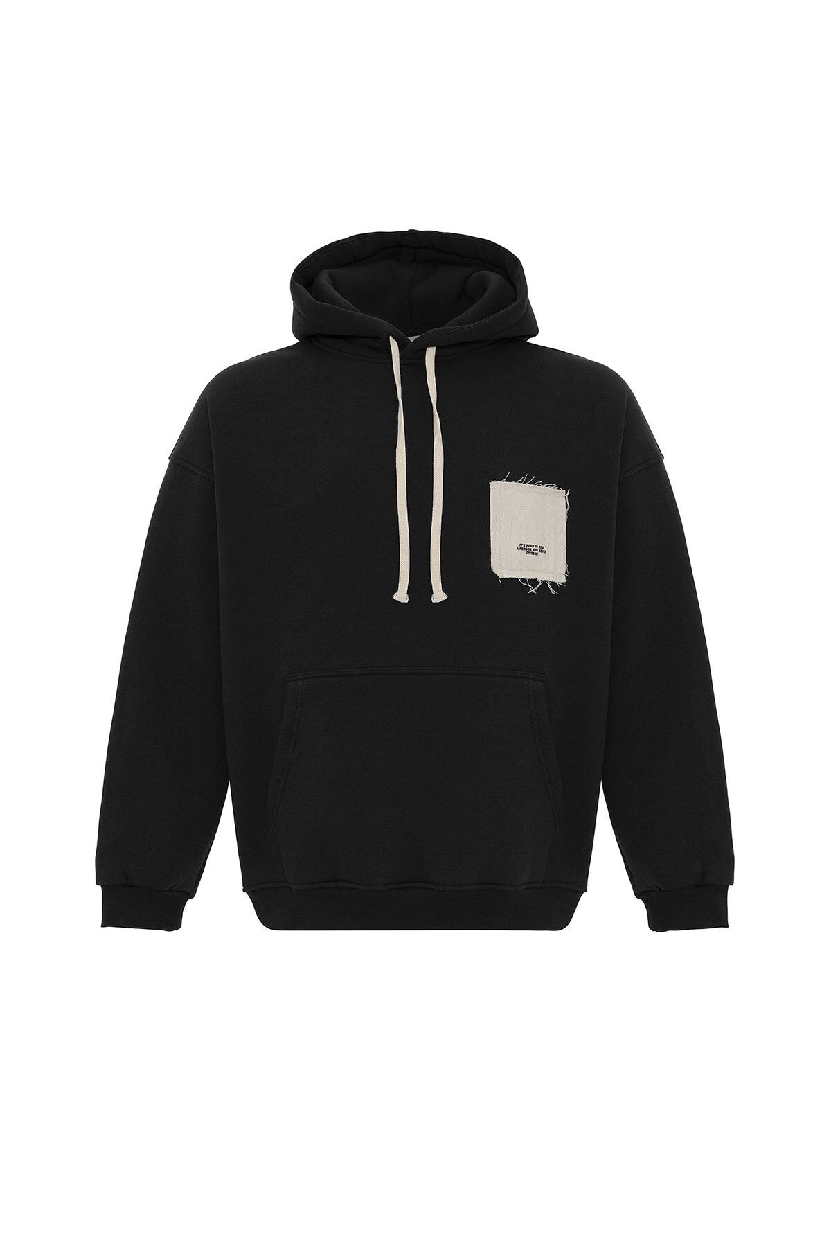 Label: Detailed Oversized Hooded Sweatshirt