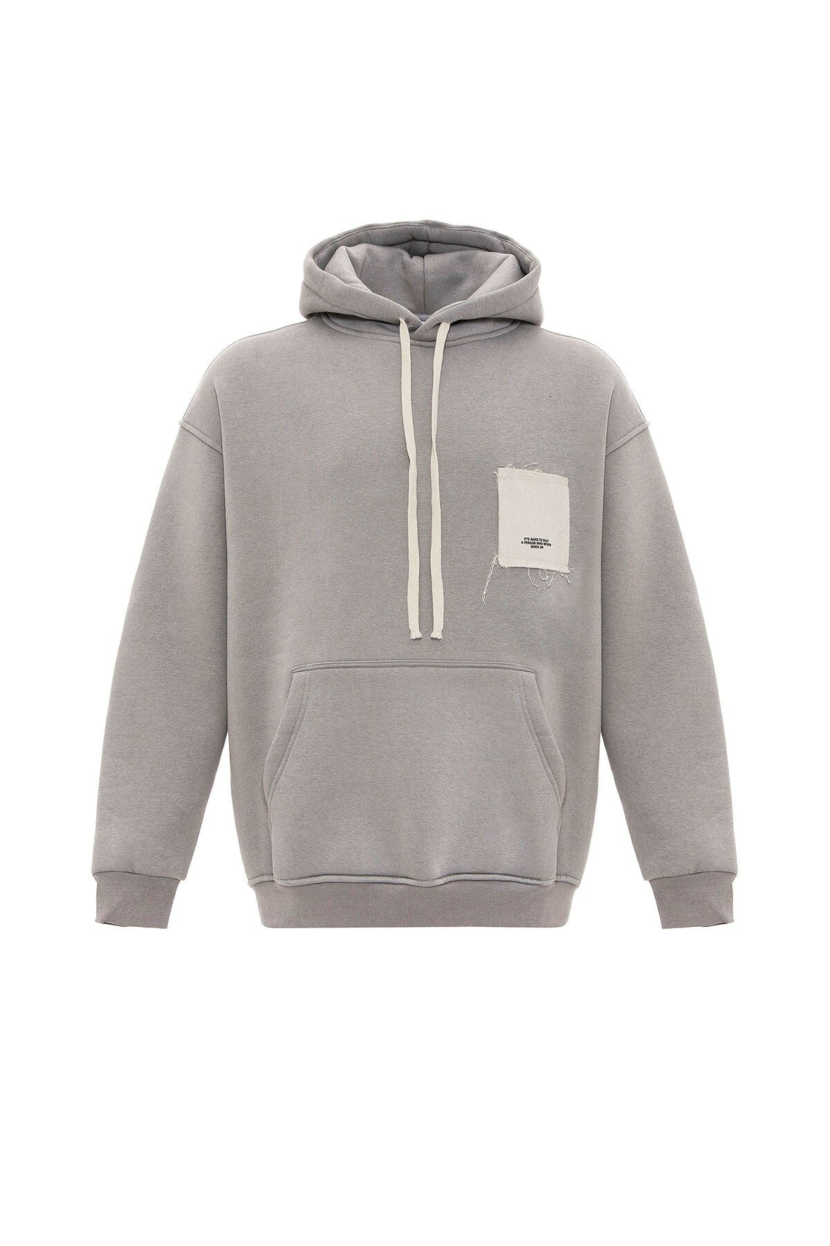 Label: Detailed Oversized Hooded Sweatshirt