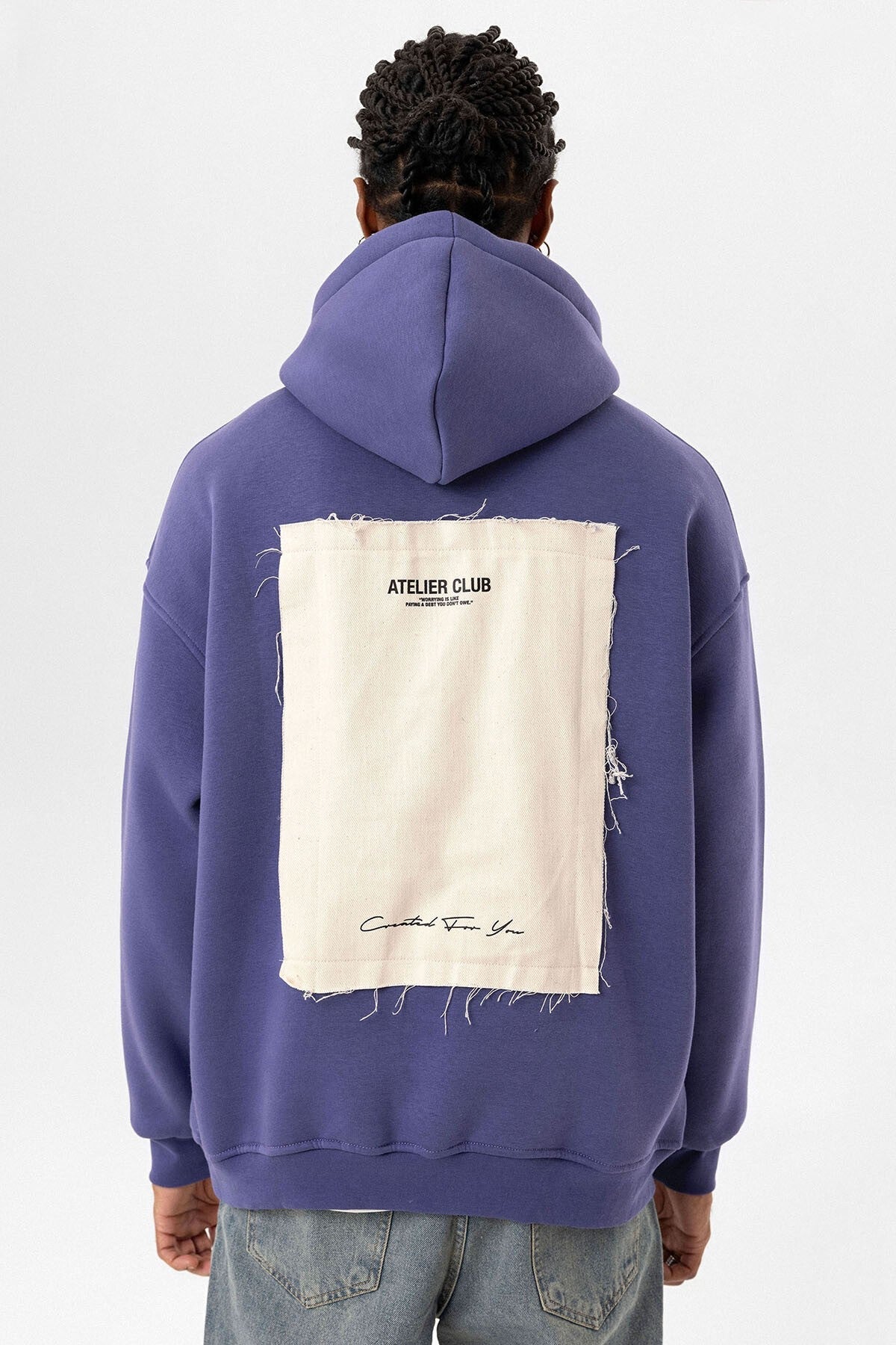 Label: Detailed Oversized Hooded Sweatshirt