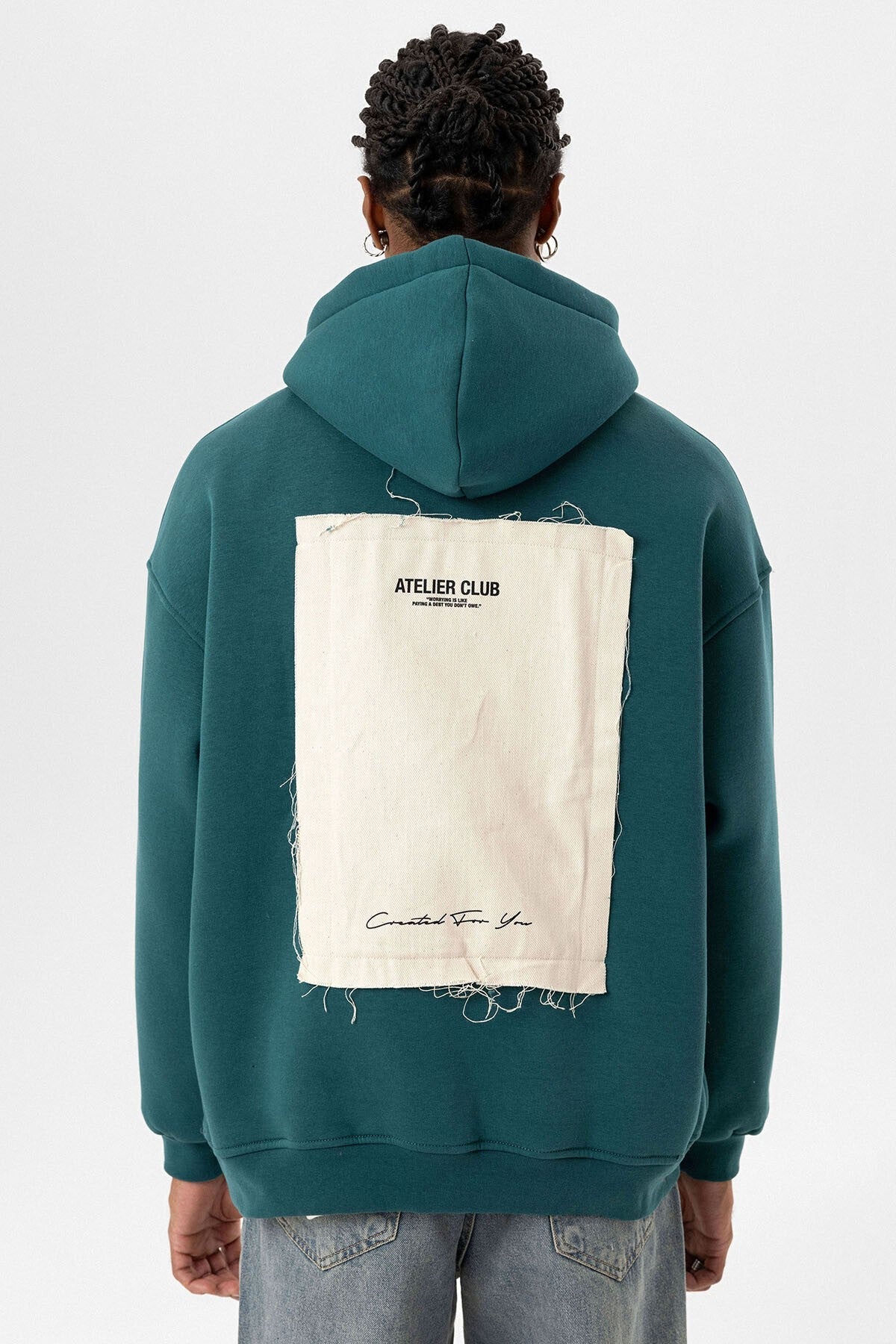 Label: Detailed Oversized Hooded Sweatshirt