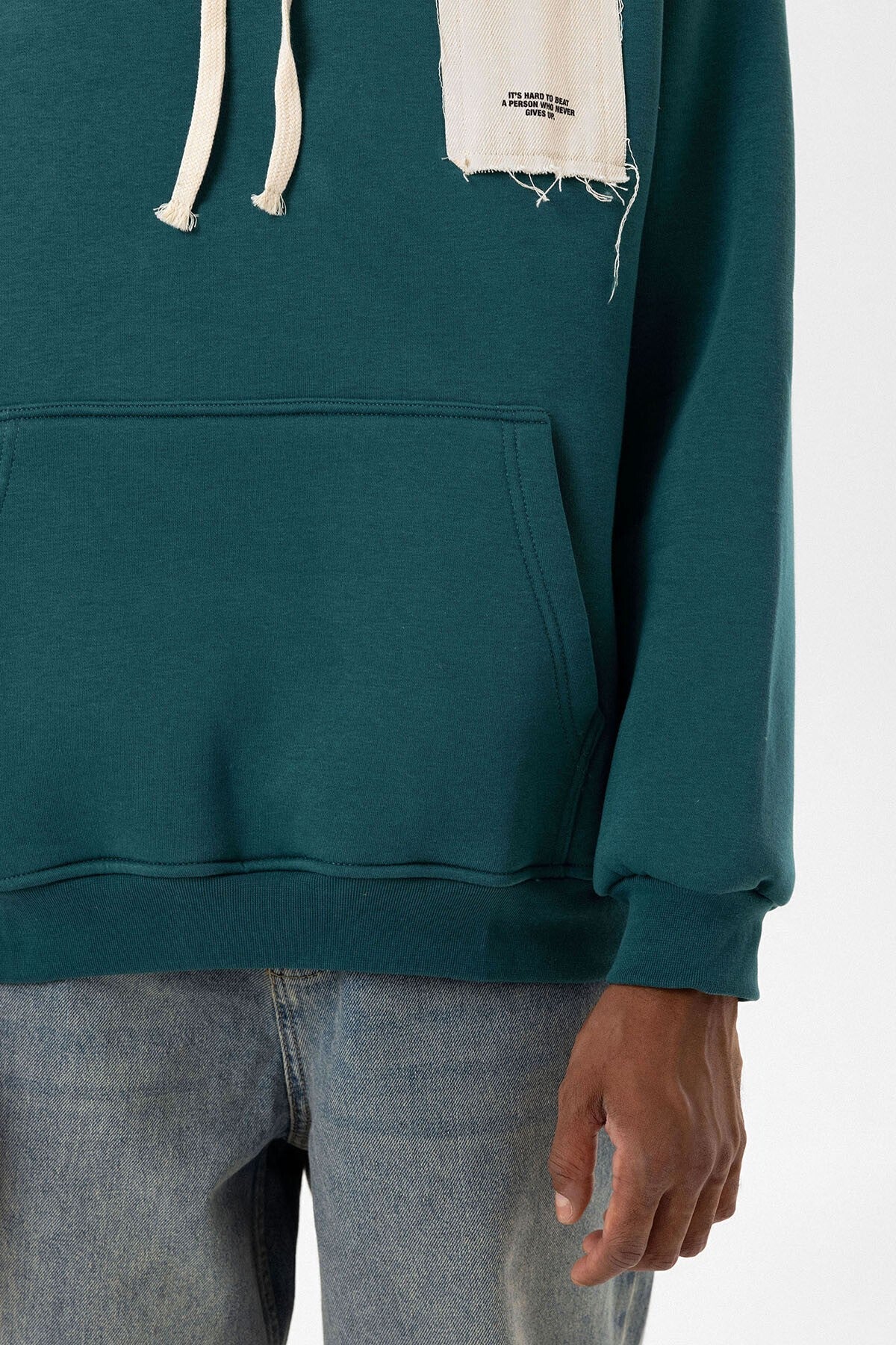 Label: Detailed Oversized Hooded Sweatshirt