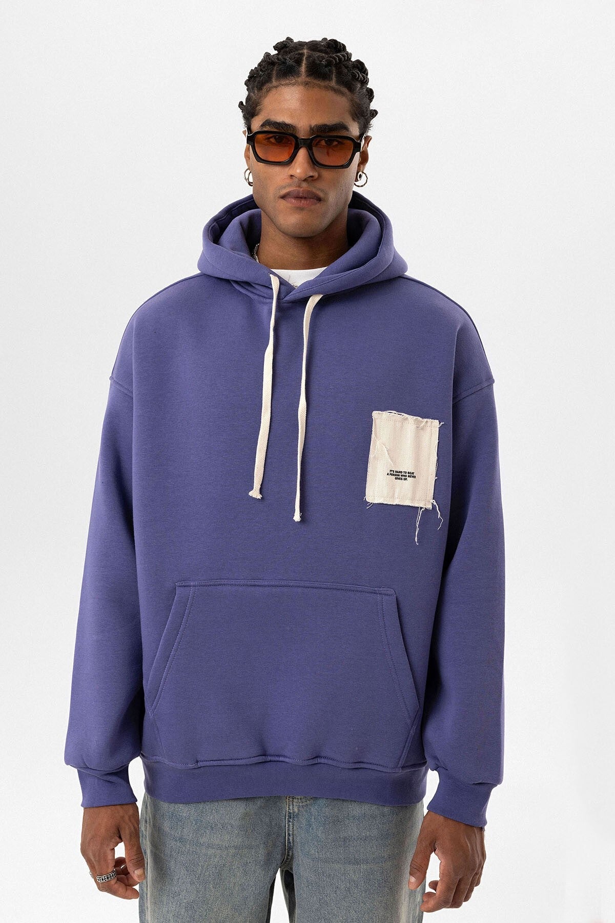 Label: Detailed Oversized Hooded Sweatshirt