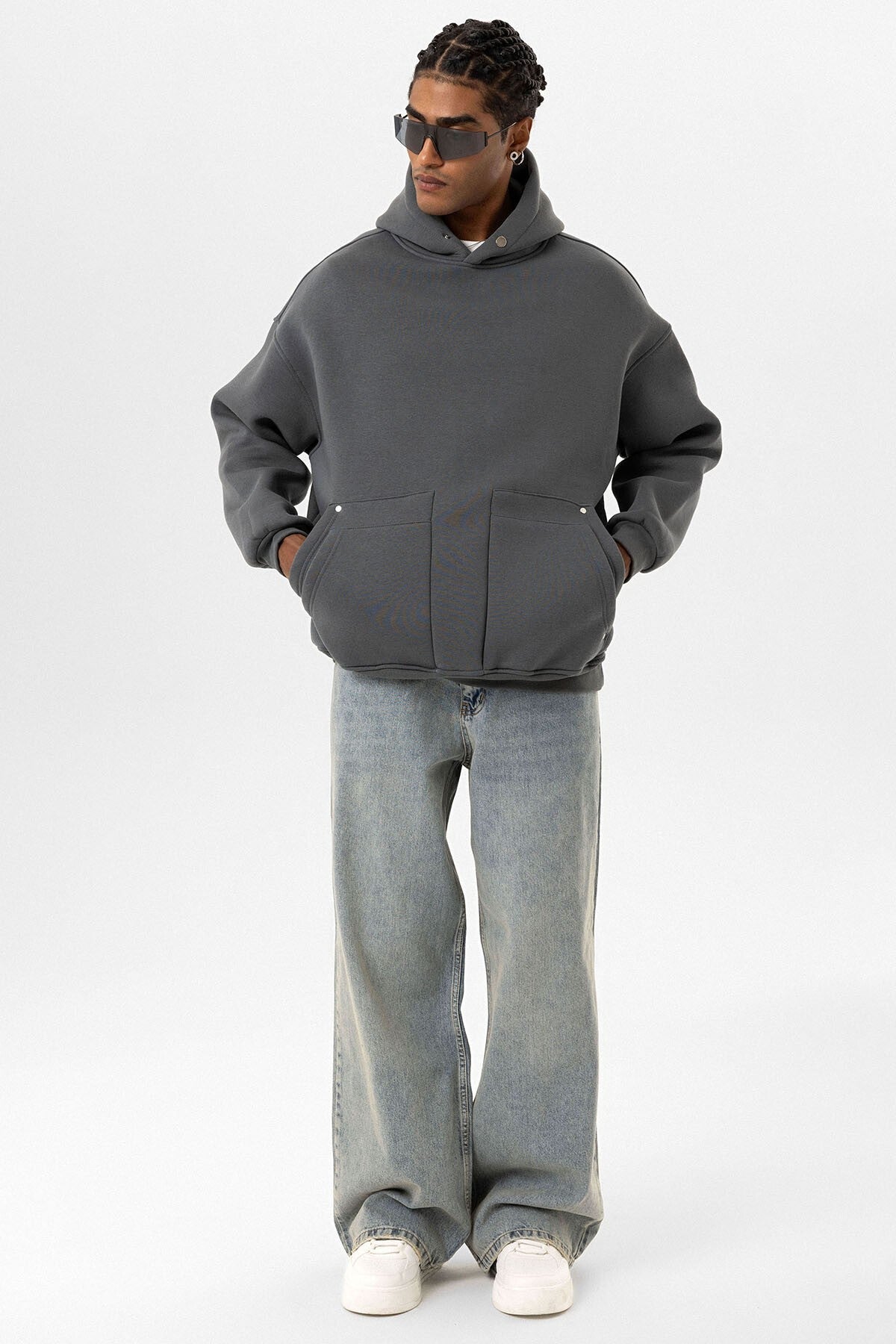 Oversized Hooded Sweatshirt with Pockets