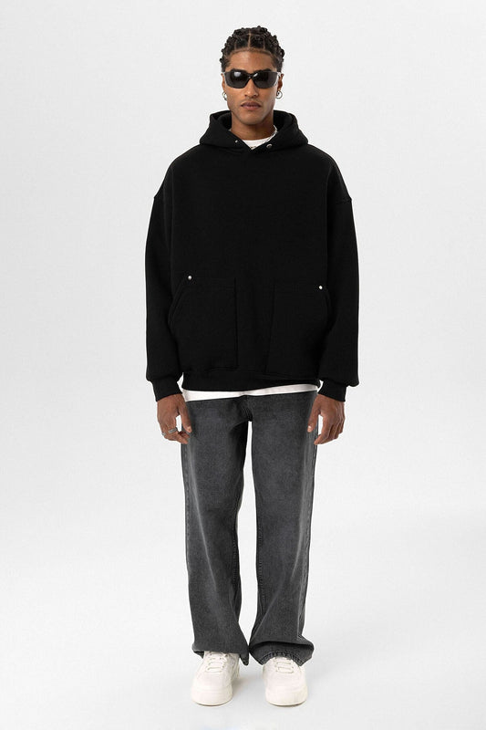 Oversized Hooded Sweatshirt with Pockets