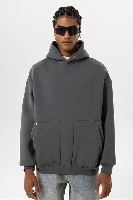Oversized Hooded Sweatshirt with Pockets