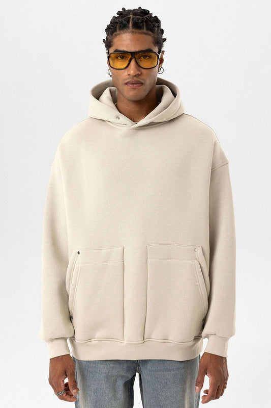 Oversized Hooded Sweatshirt with Pockets