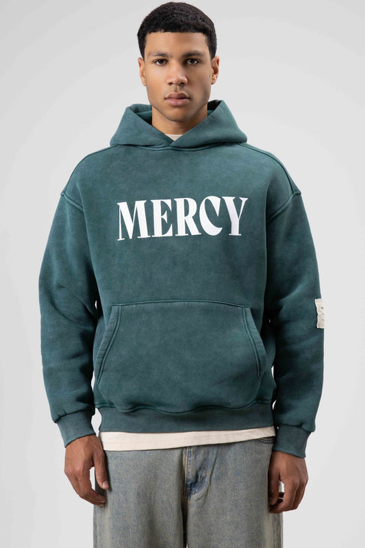 Oversized Sweatshirt with Card-Print Detail and Washed Finish