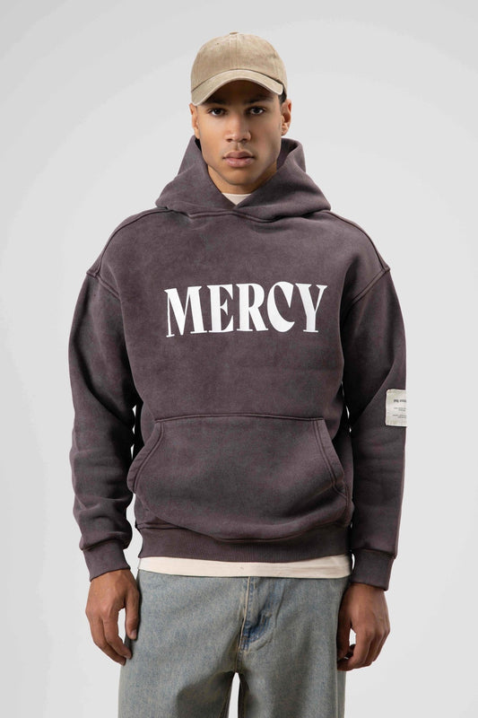 Oversized Sweatshirt with Card-Print Detail and Washed Finish
